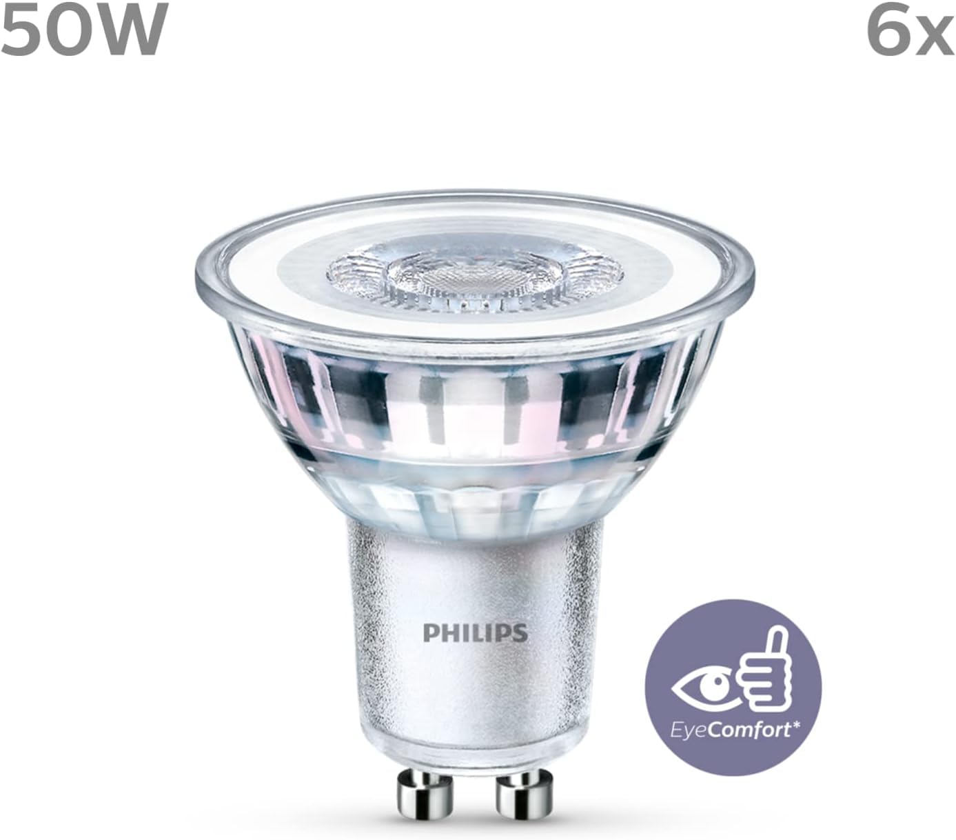 👉 LED Classic GU10 Lampen 6er Pack (50W Ersatz) – Reflektor Spots mit Warmweißem Licht, Energiesparend & Lange Lebensdauer